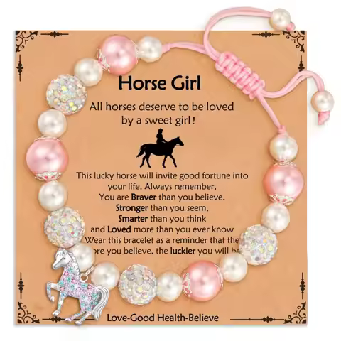 Horse Charm Bracelet for Girls - Horse Loving Daughter, Granddaughter, Niece - Birthday Gifts