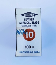 ใบมีดstainless steel  ยี่ห้อfeather  (surgical blade of japan)มี5เบอร์ให้เลือกสั่ง10/11/12/15/15C กล