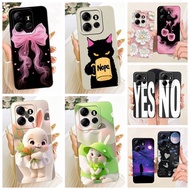 For Tecno Pop 7 Pro BF7  BF7h Case Rabbit Printed Pattern Soft Silicone Matte Protective Back Cover 