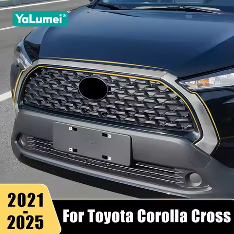 Car Front Bumper Grille Cover Grill Frame Decoration Accessories For Toyota Corolla Cross 2021 2022 