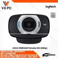 Logitech C615 Full HD Webcam / USB / Auto Focus (1080p at 30fps) with built-in noise-reducing mic 96