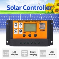 Solar Panel Controller LCD 100A 12V/24V PWM Solar Kontroler Panel Surya Dual Port Battery Regulator 