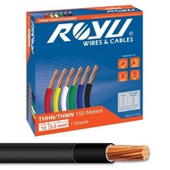 Royu THHN THWN Stranded Electrical Wire Gauge AWG #14 2.0mm Black Per Meter 1M No. 14