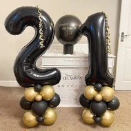 30th 50th 60th 70th 80th Balloons Black Gold Balloon 32Inch Number Foil Balloons Adults Birthday Dec