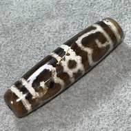 🇲🇾268DZI🚀 莲师法帽天珠 / Moss Agate Lotus Dharma Hat Dzi / Antique Look Manik Tibet Sky Kingdom Destiny Au