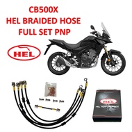 CB500X HEL Brake Hose Braided Stainless Steel Brake Line ABS T-join Lining Set PNP Honda CBX500X
