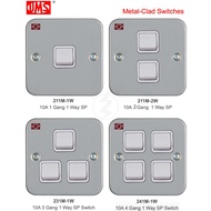 UMS Metal Clad Switch 1GANG, 2GANG, 3GANG, 4GANG (SIRIM)