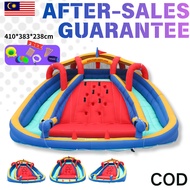 Inflatable Trampoline castle Water Slide  Bounce house swimming pool kids with slide gelongsor besar