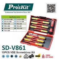 Pro'skit SD-V861 13PCS VDE Screwdriver Kit