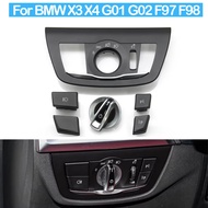 Car Front HeadLamp Rotary Foglight Button Headlight Switch Cover Panel For BMW X3 X4 G01 G02 X3M X4M