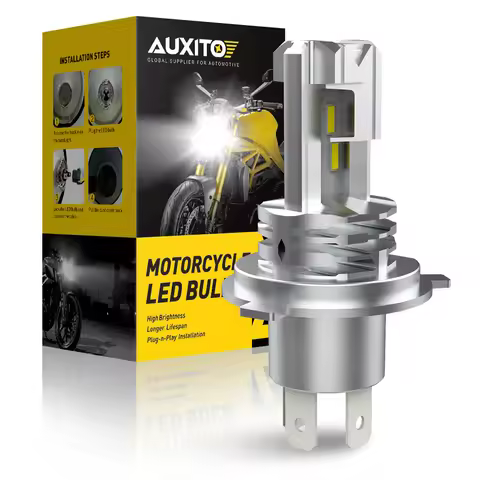 AUXITO HB3 9005 H4 LED Motorcycle Headlight Bulb for Honda vtr firestorm cb 100 nc750x 6000K Hi/Lo S