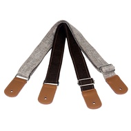 FLEOR 1PCS Hawaii Guitar Strap Ukulele Strap Cotton Soft Belt with Leather Ends 120x3.8cm