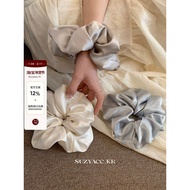 Suzyacc kr Satin Glossy Feel Large Hair Ring Female Low Ponytail Rubber Band French Simple High-End 