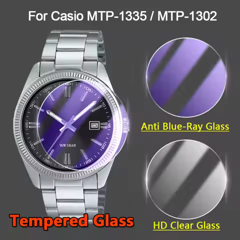 Screen Protector For Casio MTP-1302 MTP-1335 Watch 2.5D 9H Ultra Clear / Anti Blue-Ray Tempered Glas