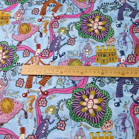 blue Grayson Perry for liberty Shirley Smith liberty fabric London Liberty tana lawn cotton custom f