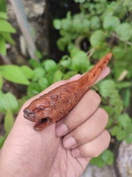 Pipa Rokok Kayu Stigi - Pipa Once Kayu Setigi Ukir Macan Panjang 14 cm