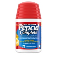 Pepcid Complete Acid Reducer + Antacid Chewables, 10 mg Famotidine, 800 mg Calcium Carbonate & 165 m