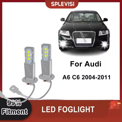 2Pc H3 LED Fog Light Foglamp Bulbs 453 12v For Audi A6 C6 2004-2011 TT MK1 8N 1998-2006 VW Polo 9N 2