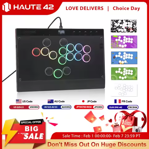 Haute42 C16 Magnetic Leverless Hitbox Controller Stickless Arcade Controller Keyboard For PC/ PS5/PS