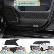 For Toyota Alphard 40 Series Soft Carbon Fiber Car Front Door Anti-Kick Panel Cover Decoration Sticker Car Spare Parts Accessories greenbranches1