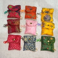 Mini Puffy Pouch Airpod Pouch/ TWS Pouch/ - Contemporary Stamped Batik - Middaclo Batik