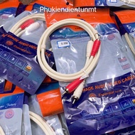 0.8m/1.8m/3m/5m/10m AV cable 2 to 2 white / 1x