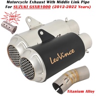 For SUZUKI GSXR1000 GSX R1000 GSXR 1000 2013 - 2022 Motorcycle Exhaust Escape Modified Muffler With 