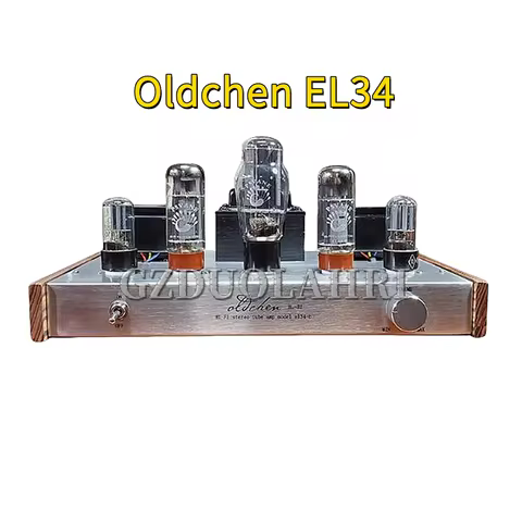 Oldchen El34 10W*2 EL34-B Vacuum Tube Amplifier Class A Hifi Sound Amplifier High Power 10w Home The