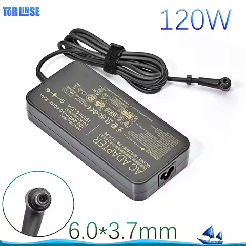 19V 6.32A 120W 6.0*3.7mm Adapter Power Charger For Asus TUF Gaming FX705GM FX705GE FX705GD FX505 FX5