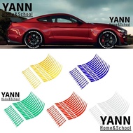 YANN Motorcycle Bicycle Wheel Rim Stripe, Multifunctional 18-21 Inch Wheel Decal Tape Sticker, Sport