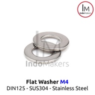 DIN125 Flat Washer / Ring Stainless Steel SUS304 M4