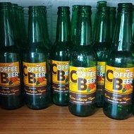 Botol beling antik bekas untuk hiasan kafe -Coffee beer (botol hijau)