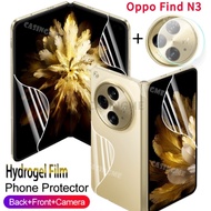 Oppo Find N3 2023 5in1 Hydrogel Film Front Back Full Cover Protection Film For Oppo FindN3 Find N3 OppoFindN3 Flip 5G Soft Camera Protective Screen Protector , Not Tempered Glass