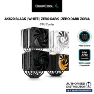 Deepcool AK620 / Zero Dark / Zero Dark Zoria, 6 x 6mm Heatpipe Dual Tower CPU Cooler, 2 x 120mm PWM 
