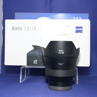 『收機鏡』『Trade In優惠』新淨 蔡司 Zeiss 18mm F2.8 batis For Sony FE 全幅鏡 自動對焦 F2.8大光圈 FE-Mount A9III A1II A75 A7