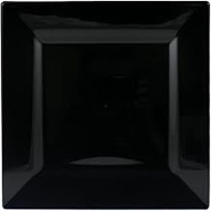 Maryland Plastics Simply Squared 10 Count Square Salad Plates 8" Black