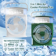 GGMMWarhom Portable USB Mini Fan Aircond, Air Cooler, Mist Fan, Kipas Penyejuk Mini Meja Table Fan Wap Kipas Humidifier