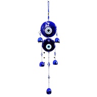 Blessing‐Themed Evil‐Eye Windchime Handmade Blue Home Balcony Wall Accessory QQ‐HY202A/YX‐66