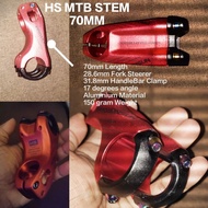 HS MTB Stem 70mm 17 Degrees Bicycle