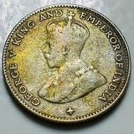 Koin Perak Straits Settlement 10 Cent th 1919