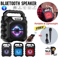 Ready Stock Mini Speaker Bluetooth Speaker Bass Speaker Mini Speaker Karaoke Speaker Portable Speaker With Mic