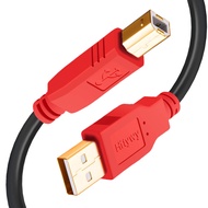 Printer Cable 25 ft USB Printer Cable USB 2.0 Printer Scanner Cable USB Type A Male to B Male Cord f