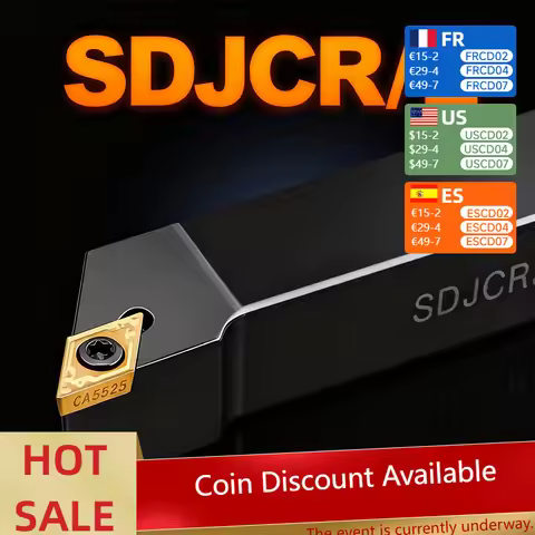 1pc SDJCR12112H11 SDJCR1616H11 SDJCR2020K11 External Turning Tool Holder DCMT11 Carbide Inserts Lath