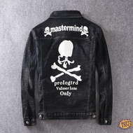 ✦Ready Stock✦ jaket jeans lelaki bomber jacket New denim men's tide brand European American street personality skull printing black slim gowns