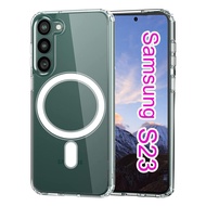 เคสชาร์จไร้สาย Samsung Galaxy S23 FE / S23FE / S23 Plus / S23Plus เคส Magsafe แม่เหล็กรองรับชาร์จไร้