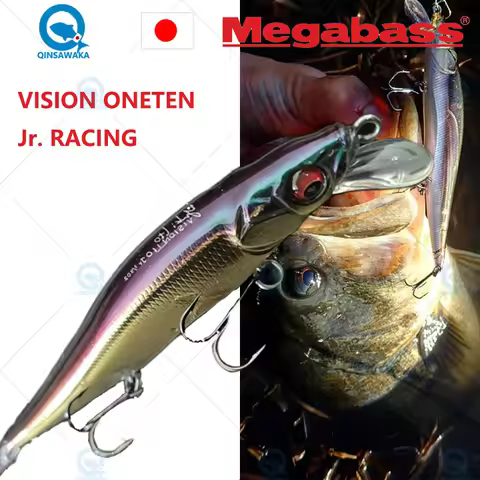 JAPAN Megabass Fishing Lure VISION ONETEN Jr Racing Suspend Slow Floating MINNOW Bass Lure Jerkbait 