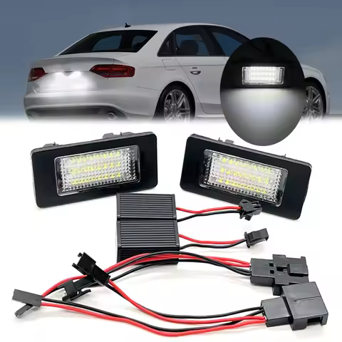 2pcs For Audi LED Number License Plate Lights Q3 Q5 A1 S1 A3 A4 S4 A5 A6 S6 RS6 A7 S7 RS7 TT Canbus 