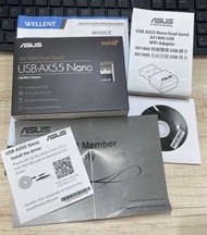 ASUS USB-AX55 Nano WiFi 6 Adapter 5GHz 華碩WiFi接收器迷你無線網卡雙頻網絡