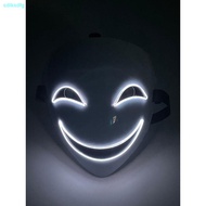 Led Glowing Dark Bullet Leeches Shadow Mask Full Face Grimace Clown Plastic Black Contract Halloween