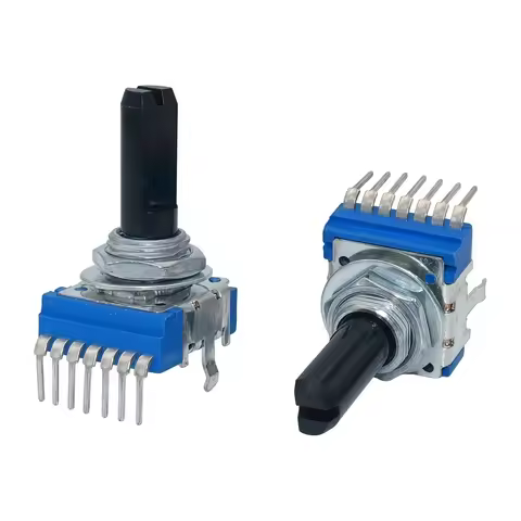5pcs 7Pins RK14 B50K B100K Stereo Channel Vertical Rotary Potentiometer B503 B104 Shaft Length 20MM